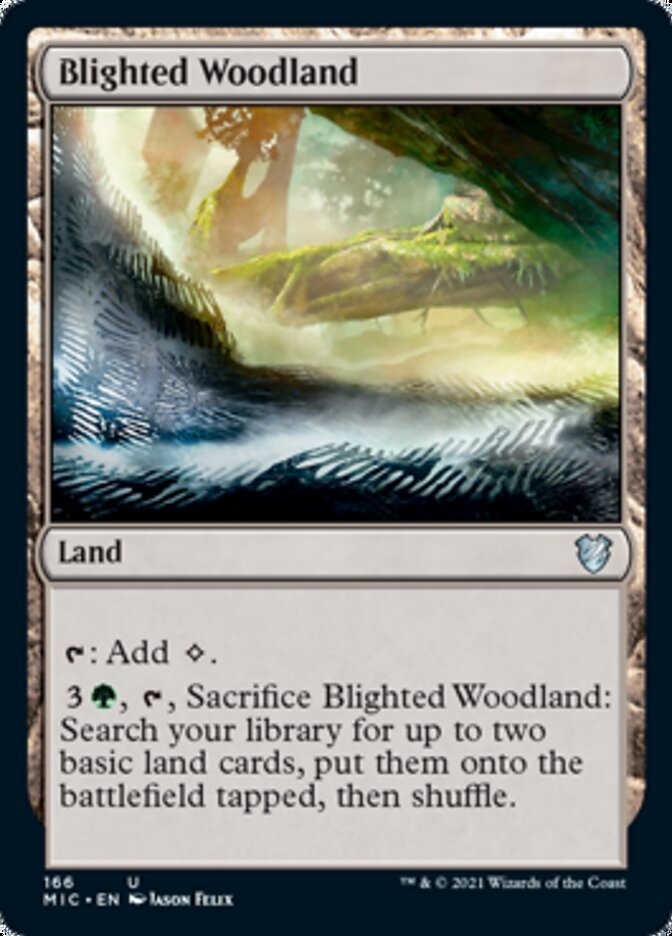 Blighted Woodland [Innistrad: Midnight Hunt Commander] | Dragon's Lair Comics and Fantasy Houston TX