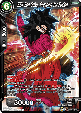 SS4 Son Goku, Prepping for Fusion (BT14-125) [Cross Spirits] | Dragon's Lair Comics and Fantasy Houston TX