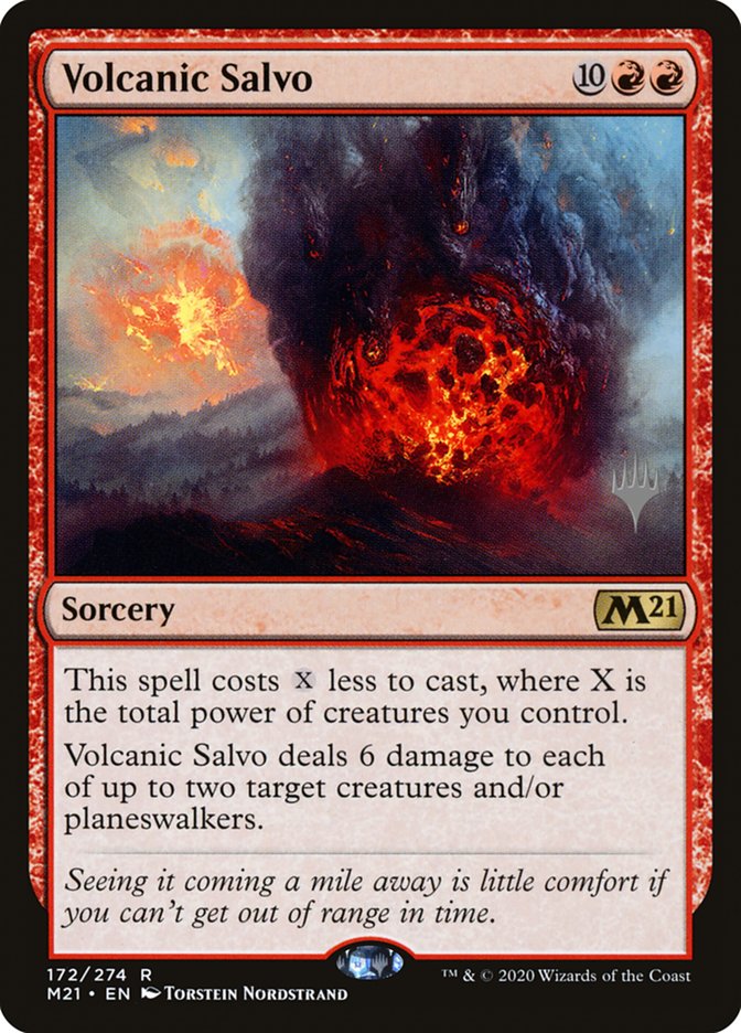 Volcanic Salvo (Promo Pack) [Core Set 2021 Promos] | Dragon's Lair Comics and Fantasy Houston TX