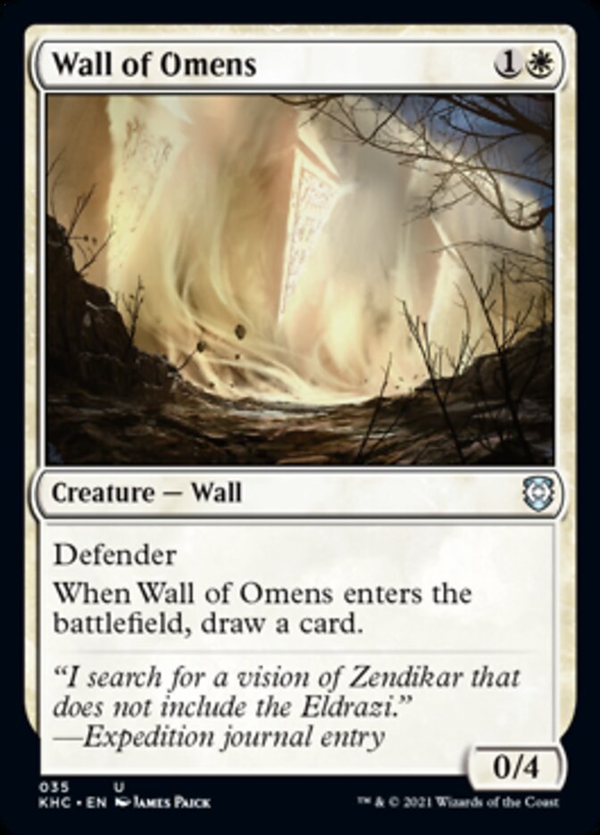 Wall of Omens [Kaldheim Commander] | Dragon's Lair Comics and Fantasy Houston TX