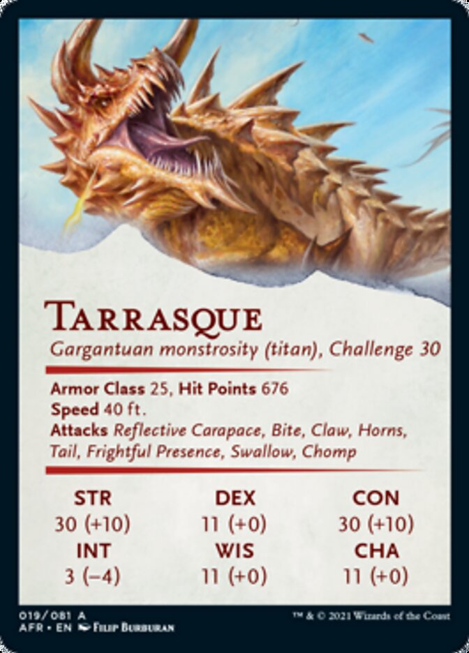 Tarrasque Art Card [Dungeons & Dragons: Adventures in the Forgotten Realms Art Series] | Dragon's Lair Comics and Fantasy Houston TX