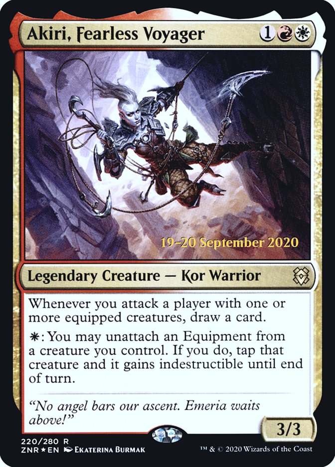 Akiri, Fearless Voyager [Zendikar Rising Prerelease Promos] | Dragon's Lair Comics and Fantasy Houston TX