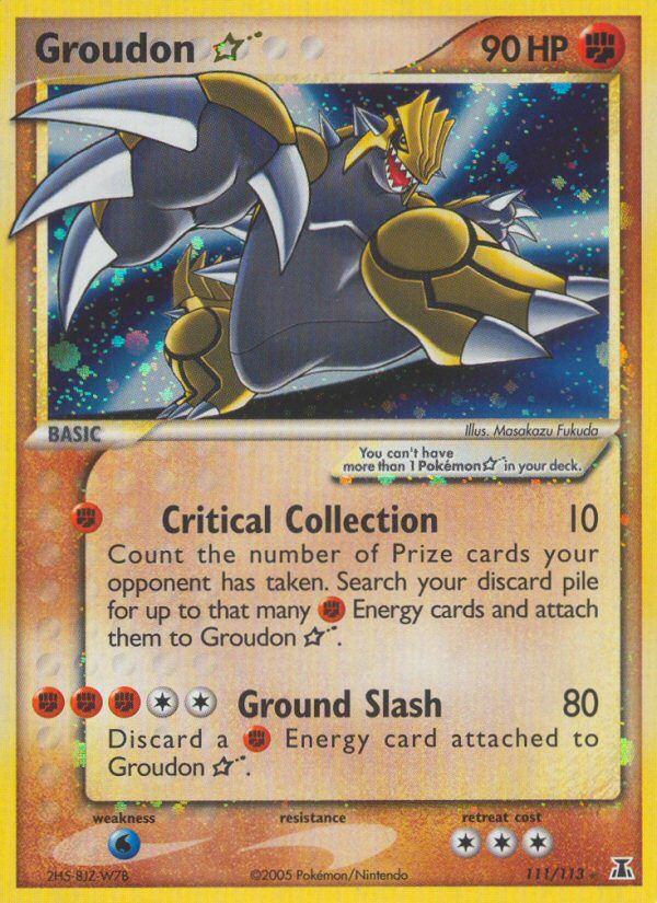 Groudon Star (111/113) [EX: Delta Species] | Dragon's Lair Comics and Fantasy Houston TX