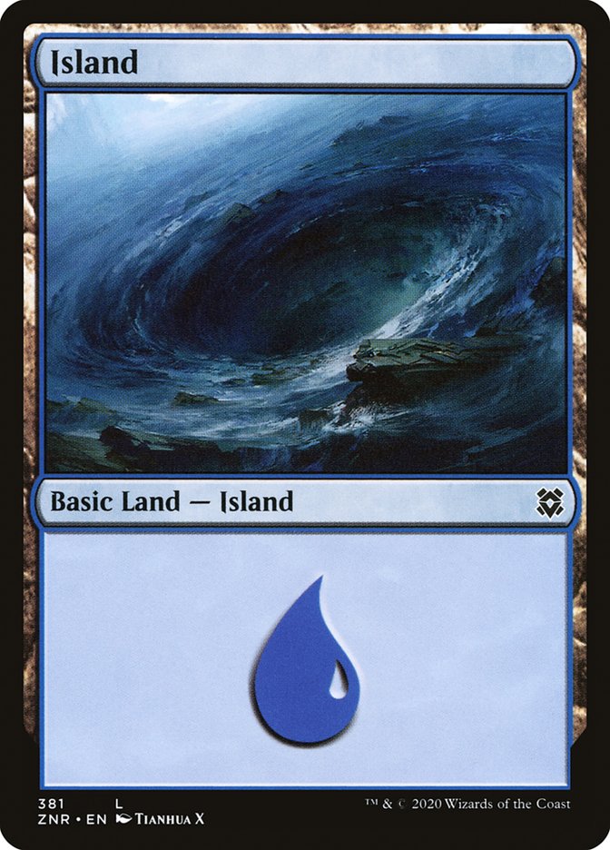 Island (381) [Zendikar Rising] | Dragon's Lair Comics and Fantasy Houston TX