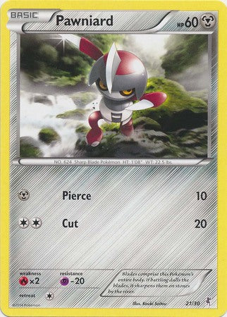 Pawniard (21/30) [XY: Trainer Kit 1 - Bisharp] | Dragon's Lair Comics and Fantasy Houston TX