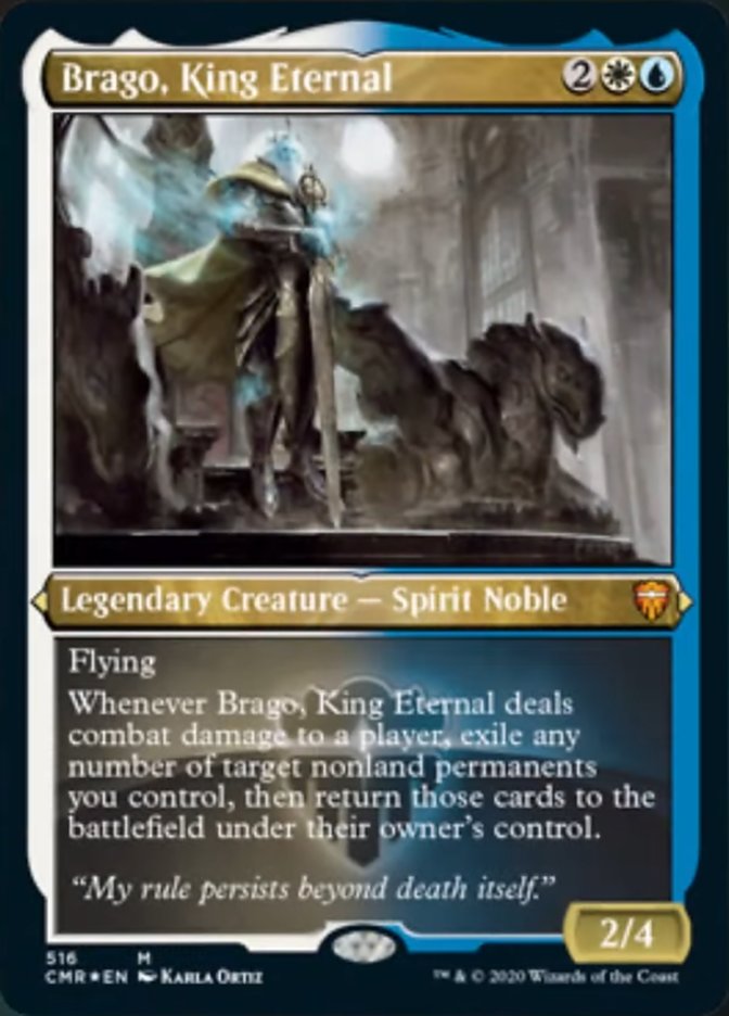 Brago, King Eternal (Etched) [Commander Legends] | Dragon's Lair Comics and Fantasy Houston TX