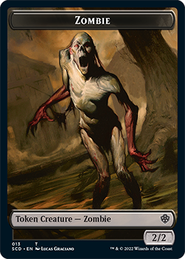 Zombie // Zombie Knight Double-Sided Token [Starter Commander Decks] | Dragon's Lair Comics and Fantasy Houston TX