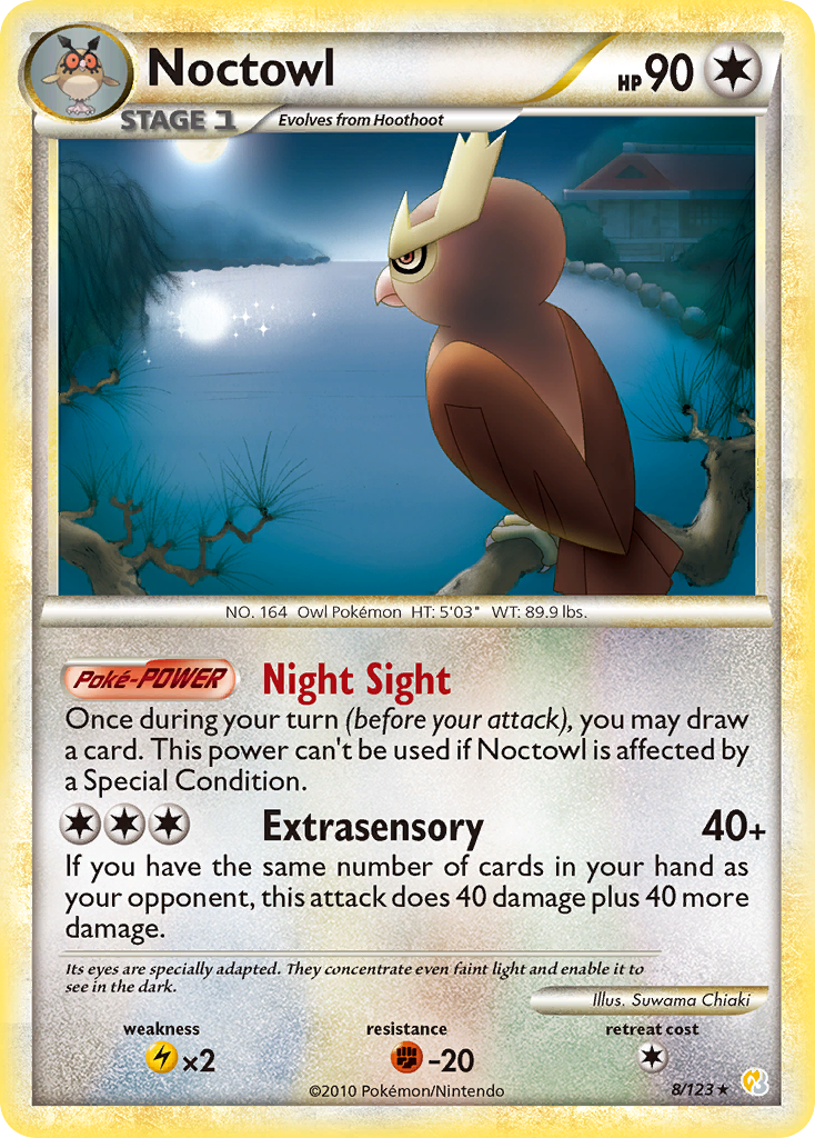 Noctowl (8/123) [HeartGold & SoulSilver: Base Set] | Dragon's Lair Comics and Fantasy Houston TX