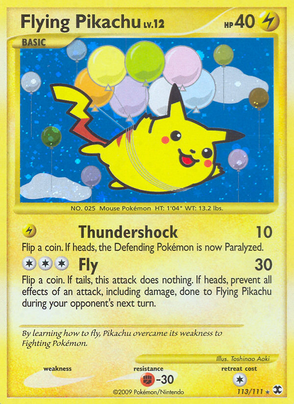 Flying Pikachu (113/111) [Platinum: Rising Rivals] | Dragon's Lair Comics and Fantasy Houston TX