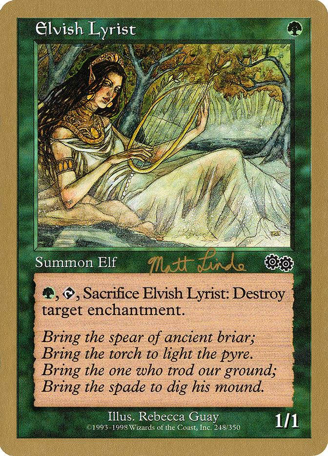 Elvish Lyrist (Matt Linde) [World Championship Decks 1999] | Dragon's Lair Comics and Fantasy Houston TX