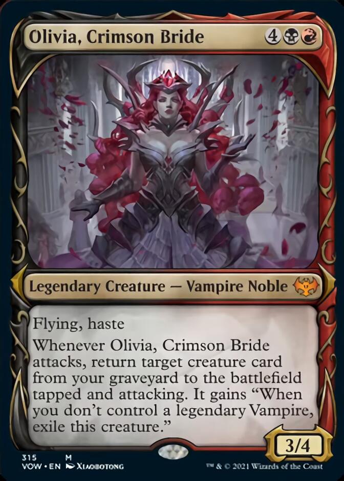 Olivia, Crimson Bride (Showcase Fang Frame) [Innistrad: Crimson Vow] | Dragon's Lair Comics and Fantasy Houston TX