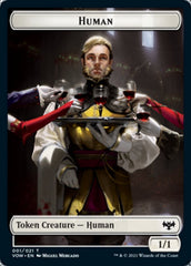 Human (001) // Human Soldier Double-Sided Token [Innistrad: Crimson Vow Tokens] | Dragon's Lair Comics and Fantasy Houston TX