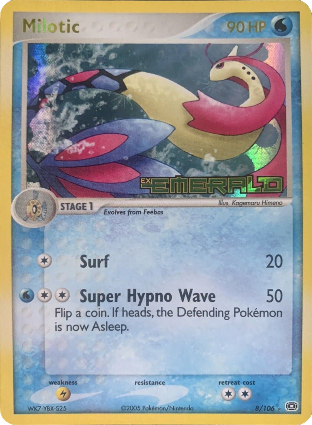 Milotic (8/106) (Stamped) [EX: Emerald] | Dragon's Lair Comics and Fantasy Houston TX