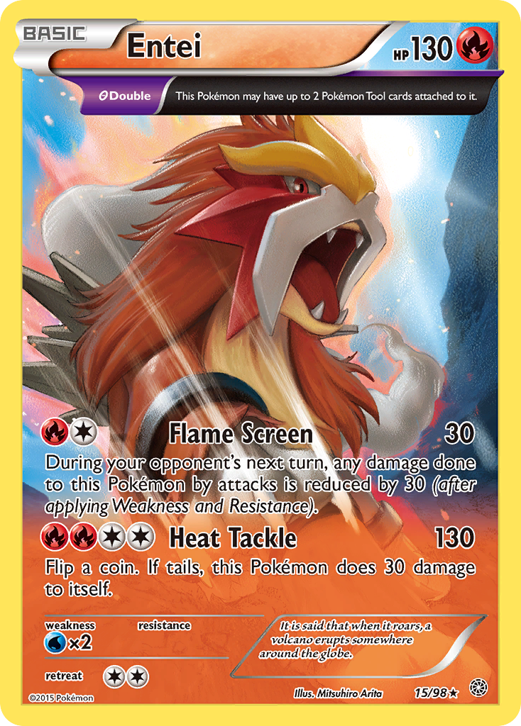 Entei (15/98) [XY: Ancient Origins] | Dragon's Lair Comics and Fantasy Houston TX