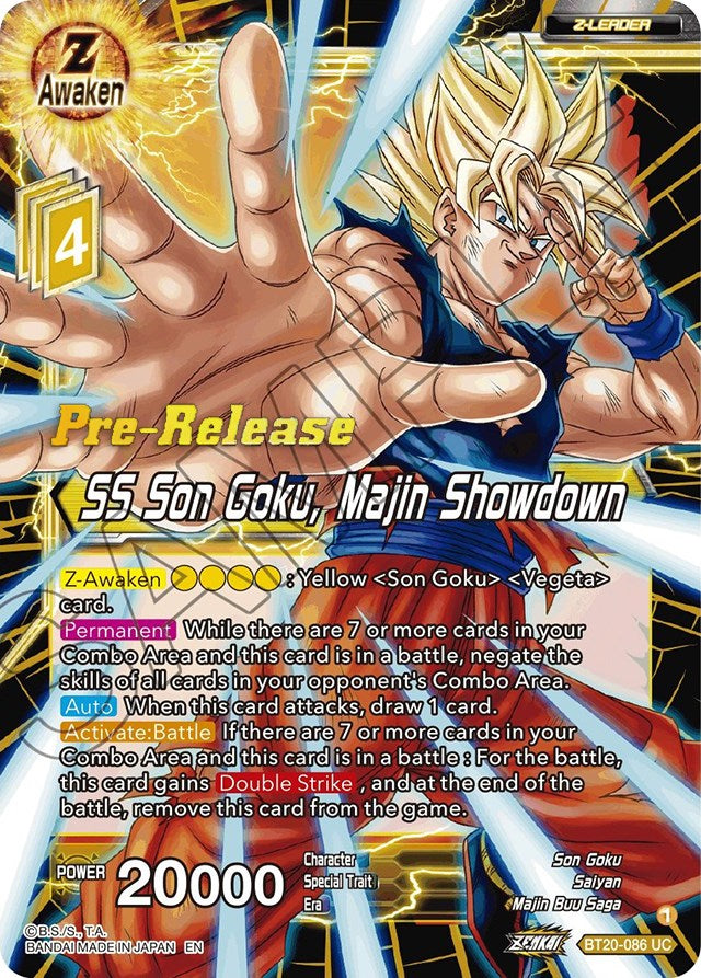 SS Son Goku, Majin Showdown (BT20-086) [Power Absorbed Prerelease Promos] | Dragon's Lair Comics and Fantasy Houston TX