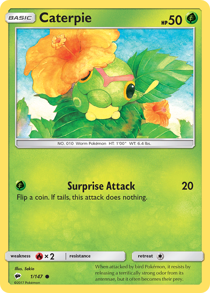 Caterpie (1/147) [Sun & Moon: Burning Shadows] | Dragon's Lair Comics and Fantasy Houston TX