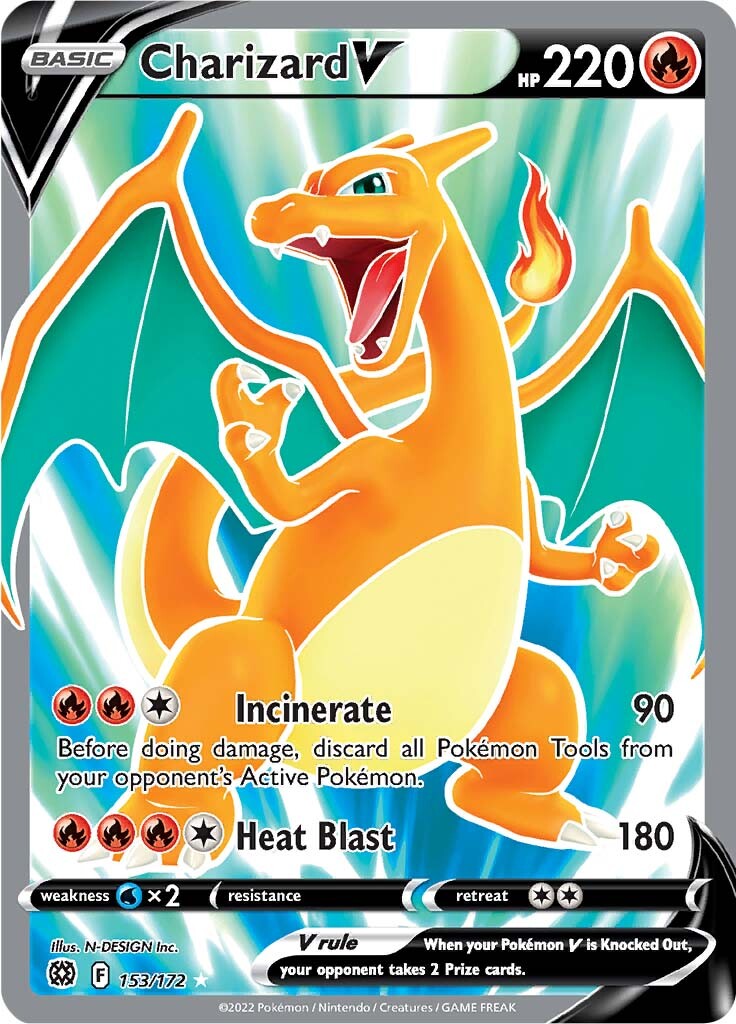 Charizard V (153/172) [Sword & Shield: Brilliant Stars] | Dragon's Lair Comics and Fantasy Houston TX