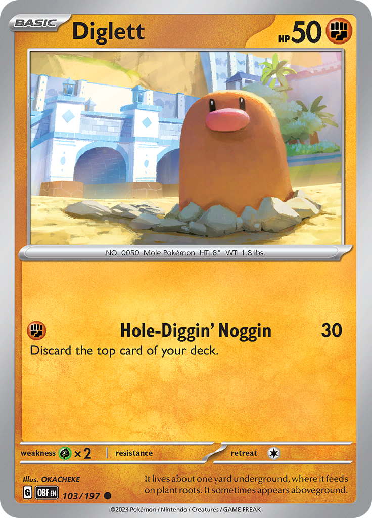 Diglett (103/197) [Scarlet & Violet: Obsidian Flames] | Dragon's Lair Comics and Fantasy Houston TX