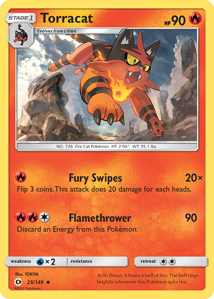 Torracat (25/149) [Sun & Moon: Base Set] | Dragon's Lair Comics and Fantasy Houston TX