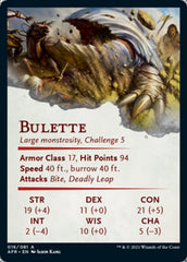 Bulette Art Card (Gold-Stamped Signature) [Dungeons & Dragons: Adventures in the Forgotten Realms Art Series] | Dragon's Lair Comics and Fantasy Houston TX