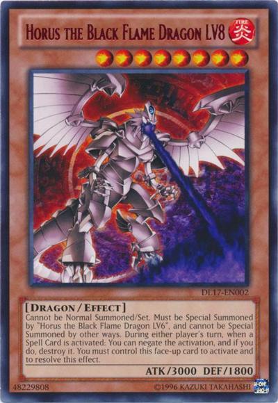 Horus the Black Flame Dragon LV8 (Red) [DL17-EN002] Rare | Dragon's Lair Comics and Fantasy Houston TX