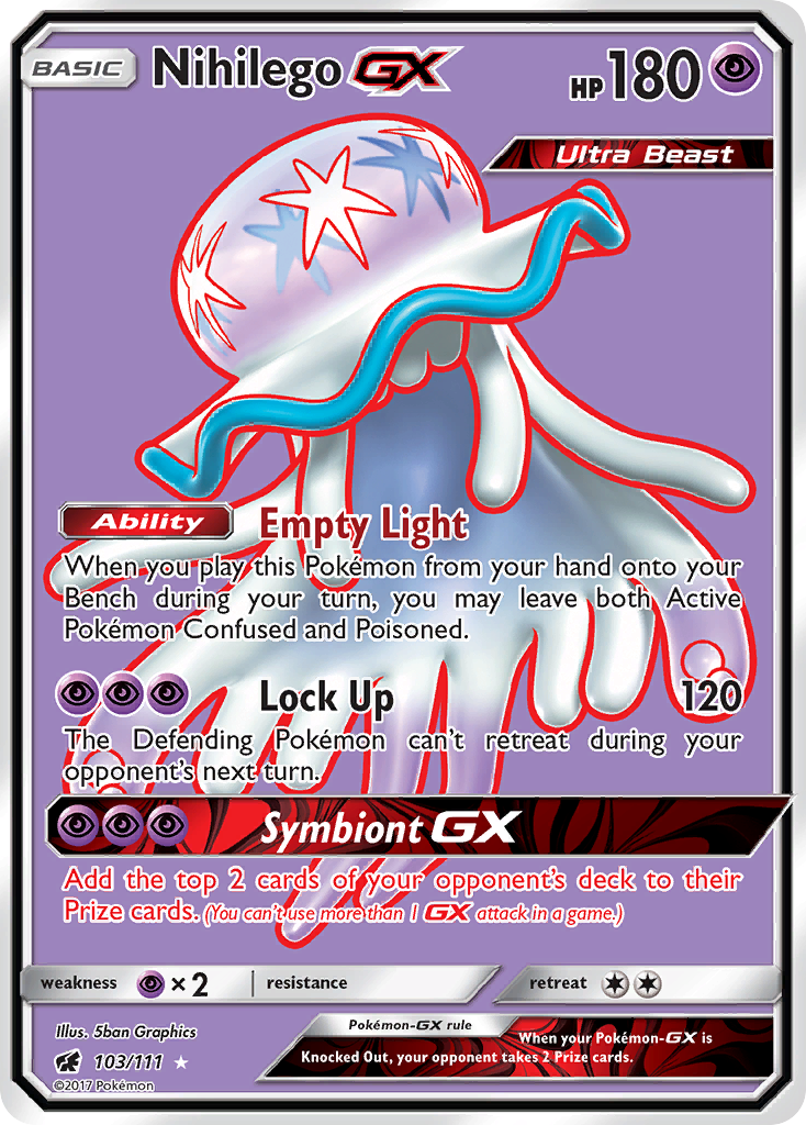 Nihilego GX (103/111) [Sun & Moon: Crimson Invasion] | Dragon's Lair Comics and Fantasy Houston TX