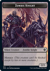 Zombie // Zombie Knight Double-Sided Token [Starter Commander Decks] | Dragon's Lair Comics and Fantasy Houston TX