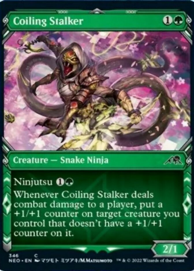 Coiling Stalker (Showcase Ninja) [Kamigawa: Neon Dynasty] | Dragon's Lair Comics and Fantasy Houston TX