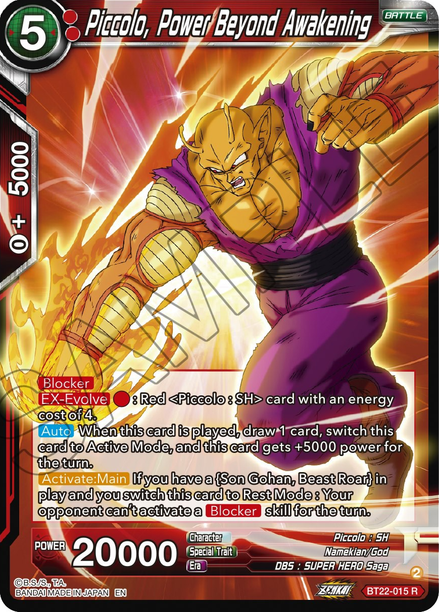 Piccolo, Power Beyond Awakening (BT22-015) [Critical Blow] | Dragon's Lair Comics and Fantasy Houston TX