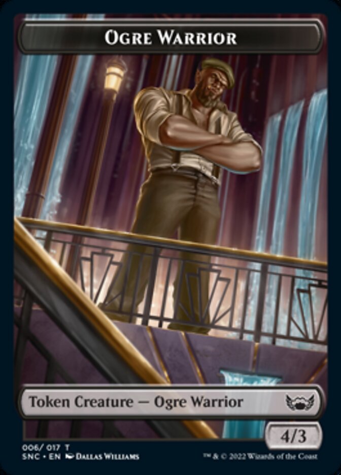 Ogre Warrior // Wizard Double-Sided Token [Streets of New Capenna Tokens] | Dragon's Lair Comics and Fantasy Houston TX