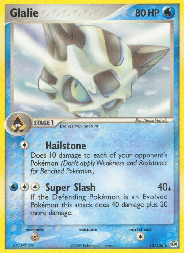 Glalie (13/106) [EX: Emerald] | Dragon's Lair Comics and Fantasy Houston TX