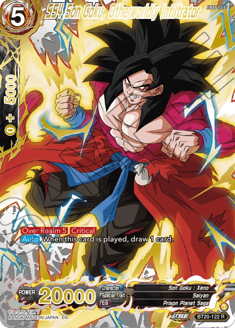 SS4 Son Goku, Otherworldly Infiltrator (Gold-Stamped) (BT20-122) [Power Absorbed] | Dragon's Lair Comics and Fantasy Houston TX