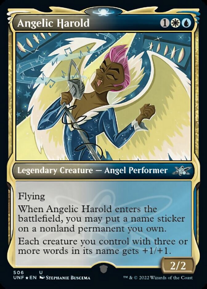 Angelic Harold (Showcase) (Galaxy Foil) [Unfinity] | Dragon's Lair Comics and Fantasy Houston TX