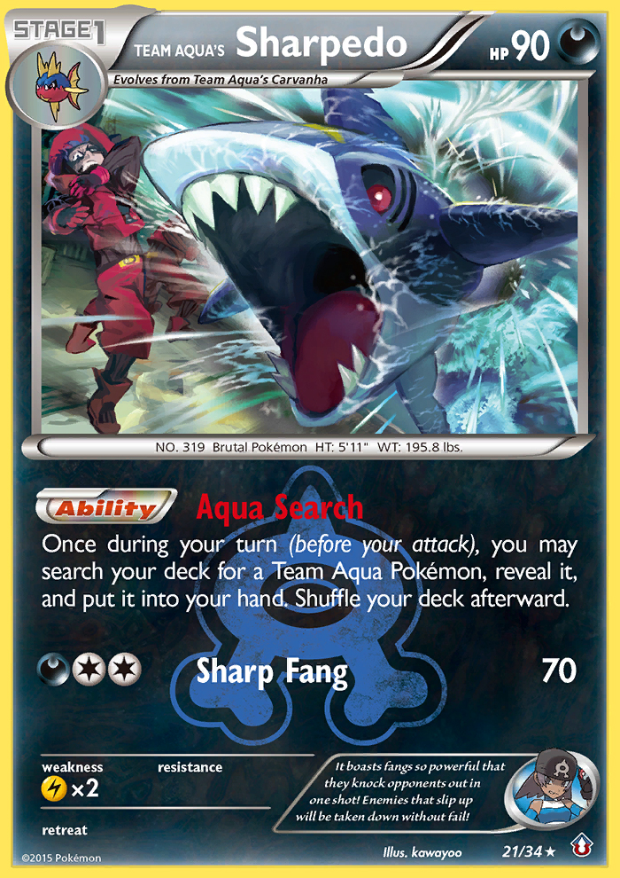 Team Aqua's Sharpedo (21/34) [XY: Double Crisis] | Dragon's Lair Comics and Fantasy Houston TX