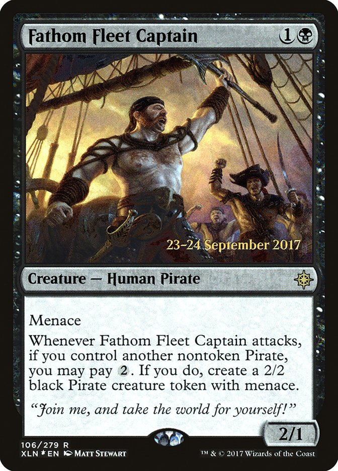 Fathom Fleet Captain [Ixalan Prerelease Promos] | Dragon's Lair Comics and Fantasy Houston TX