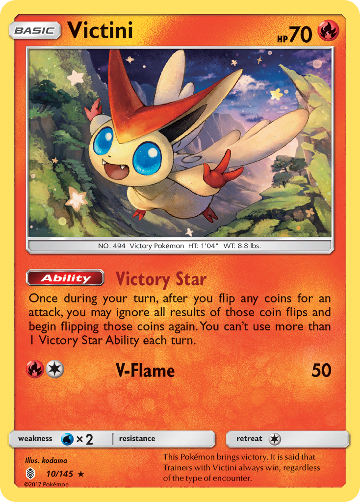 Victini (10/145) [Sun & Moon: Guardians Rising] | Dragon's Lair Comics and Fantasy Houston TX