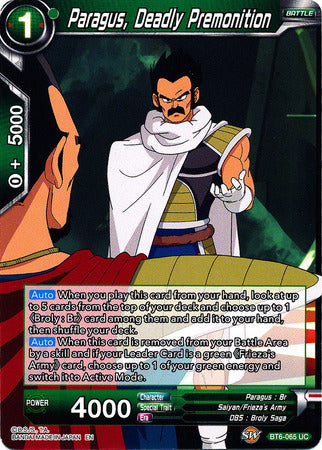 Paragus, Deadly Premonition (BT6-065) [Destroyer Kings] | Dragon's Lair Comics and Fantasy Houston TX