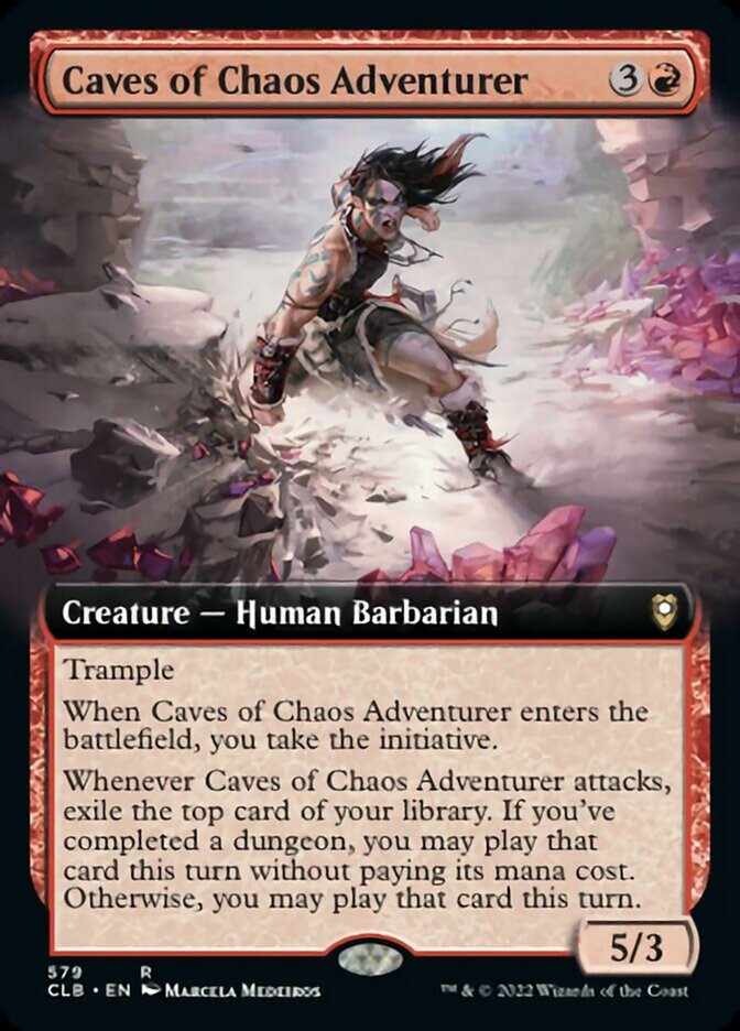 Caves of Chaos Adventurer (Extended Art) [Commander Legends: Battle for Baldur's Gate] | Dragon's Lair Comics and Fantasy Houston TX