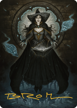 Tasha, the Witch Queen Art Card (76) (Gold-Stamped Signature) [Commander Legends: Battle for Baldur's Gate Art Series] | Dragon's Lair Comics and Fantasy Houston TX