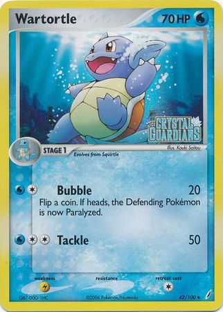 Wartortle (42/100) (Stamped) [EX: Crystal Guardians] | Dragon's Lair Comics and Fantasy Houston TX