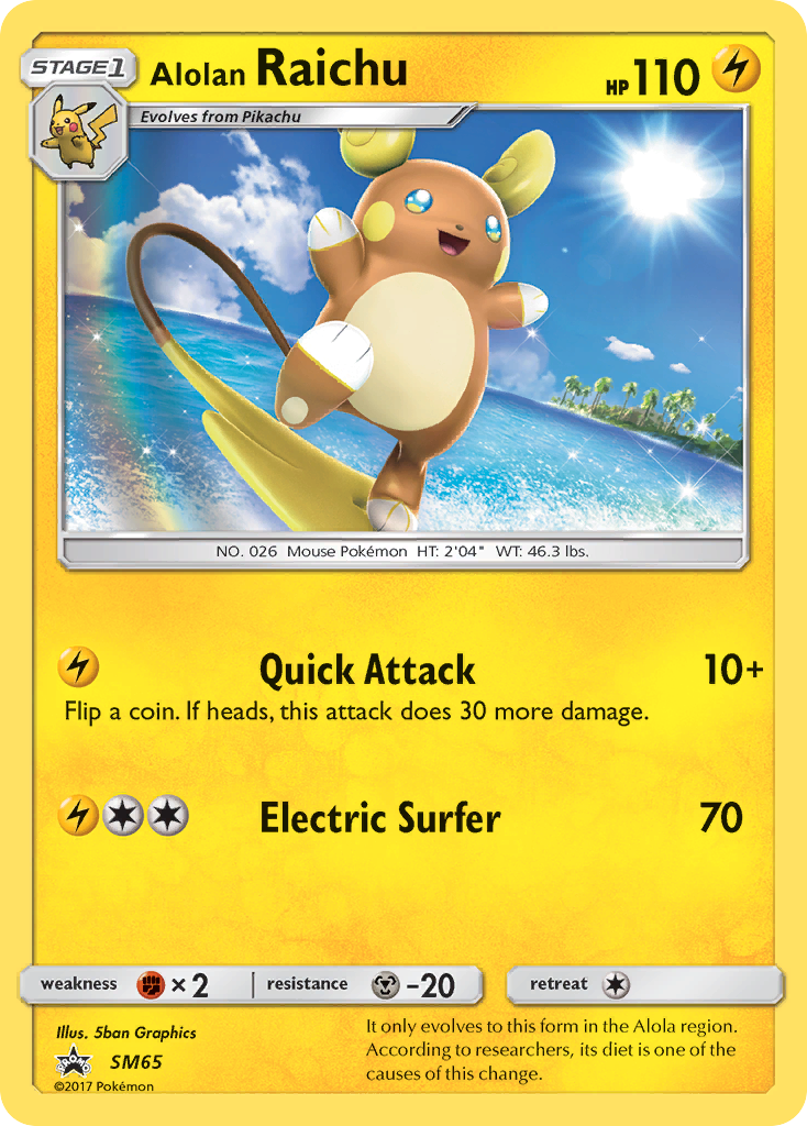 Alolan Raichu (SM65) [Sun & Moon: Black Star Promos] | Dragon's Lair Comics and Fantasy Houston TX