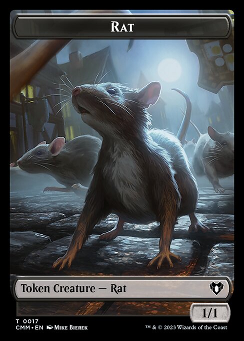 Clue // Rat Double-Sided Token [Commander Masters Tokens] | Dragon's Lair Comics and Fantasy Houston TX