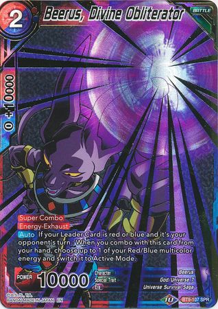 Beerus, Divine Obliterator (SPR) (BT9-107) [Universal Onslaught] | Dragon's Lair Comics and Fantasy Houston TX