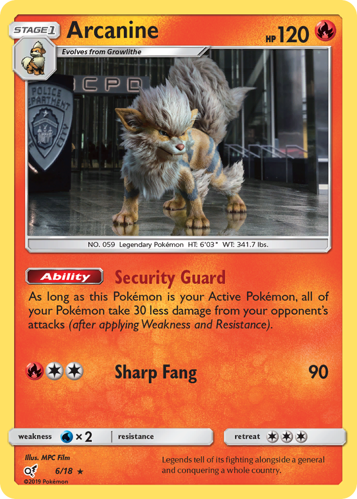 Arcanine (6/18) [Sun & Moon: Detective Pikachu] | Dragon's Lair Comics and Fantasy Houston TX