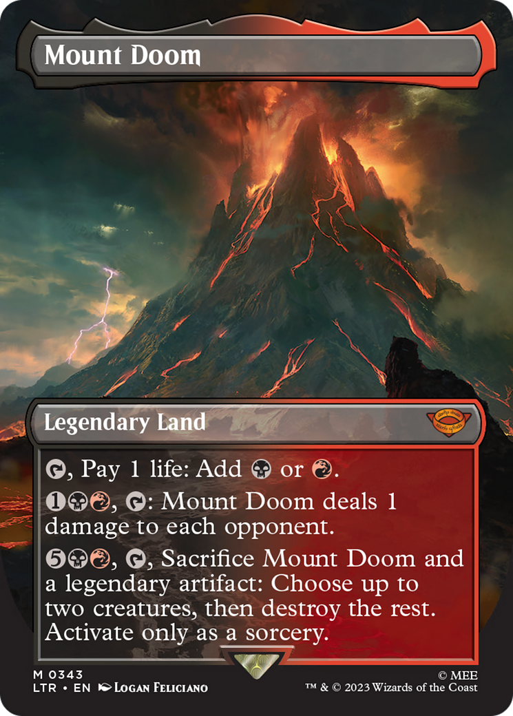 Mount Doom (Borderless Alternate Art) [The Lord of the Rings: Tales of Middle-Earth] | Dragon's Lair Comics and Fantasy Houston TX