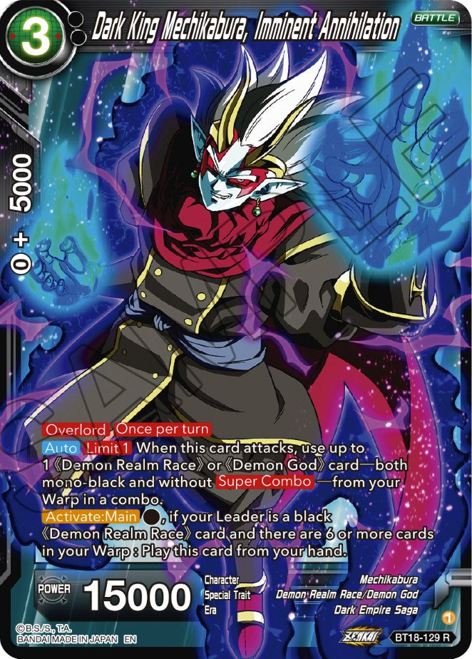 Dark King Mechikabura, Imminent Annihilation (BT18-129) [Dawn of the Z-Legends] | Dragon's Lair Comics and Fantasy Houston TX