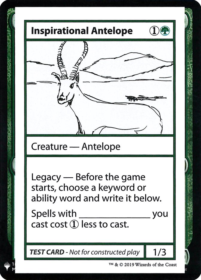 Inspirational Antelope [Mystery Booster Playtest Cards] | Dragon's Lair Comics and Fantasy Houston TX