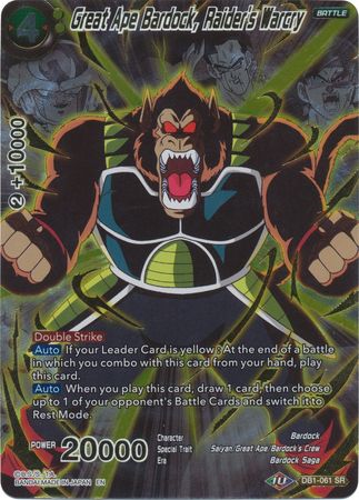 Great Ape Bardock, Raider's Warcry (Alternate Art) (DB1-061) [Special Anniversary Set 2020] | Dragon's Lair Comics and Fantasy Houston TX