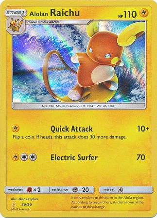 Alolan Raichu (30/30) [Sun & Moon: Trainer Kit - Alolan Raichu] | Dragon's Lair Comics and Fantasy Houston TX