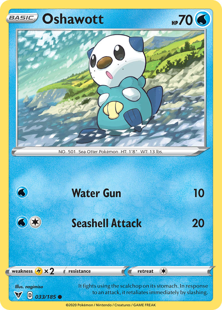 Oshawott (033/185) [Sword & Shield: Vivid Voltage] | Dragon's Lair Comics and Fantasy Houston TX